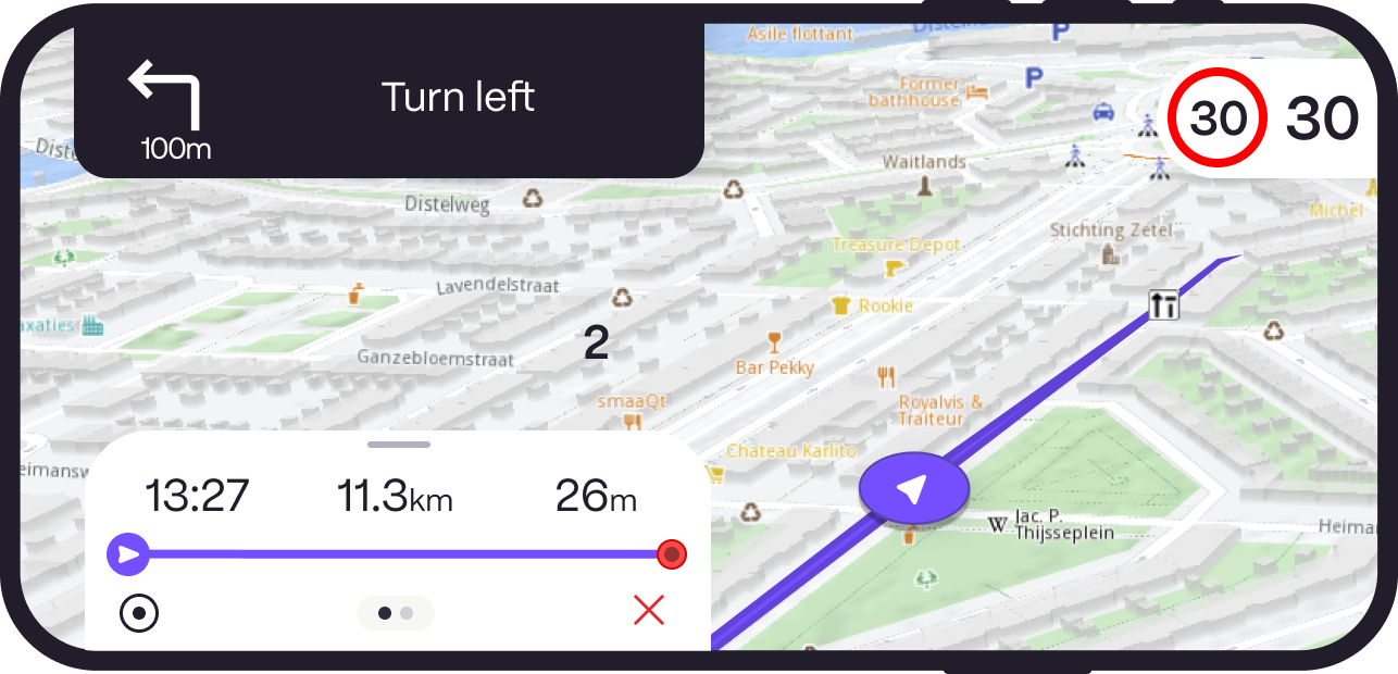 mobile device showing the feature
